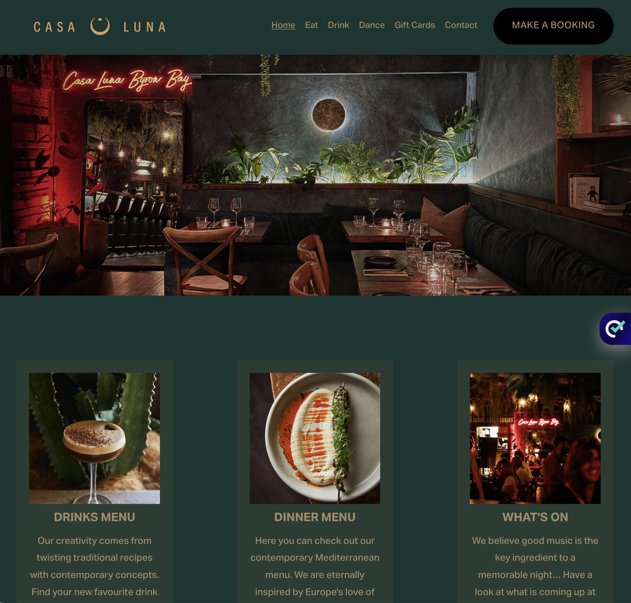 Casa Luna - Web Design